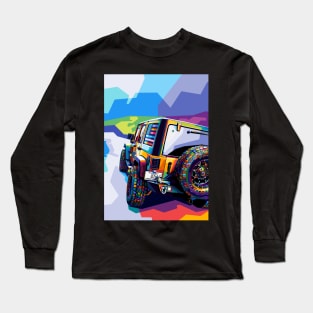 Jeep Wrangler Pop Art Long Sleeve T-Shirt